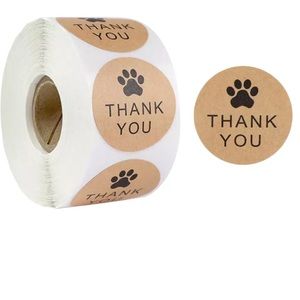 BOGO Freeπ»roll of thank you stickers paw design
